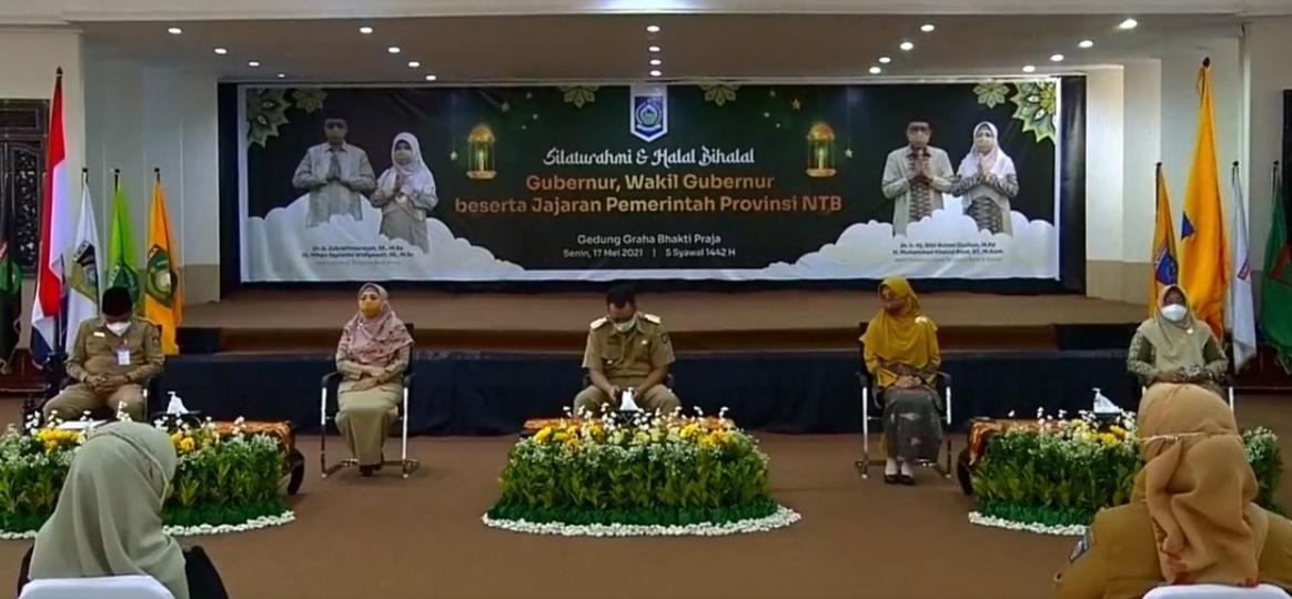 SUCIKAN HATI UNTUK KEBERSAMAAN, JAJARAN PEJABAT STRUKTURAL RSJMS HADIRI SILATURRAHMI DAN HALAL BI HALAL BERSAMA GUBERNUR DAN WAKIL GUBERNUR NTB  SERTA SELURUH JAJARAN PEMERINTAH PROVINSI NTB SECARA VIRTUAL